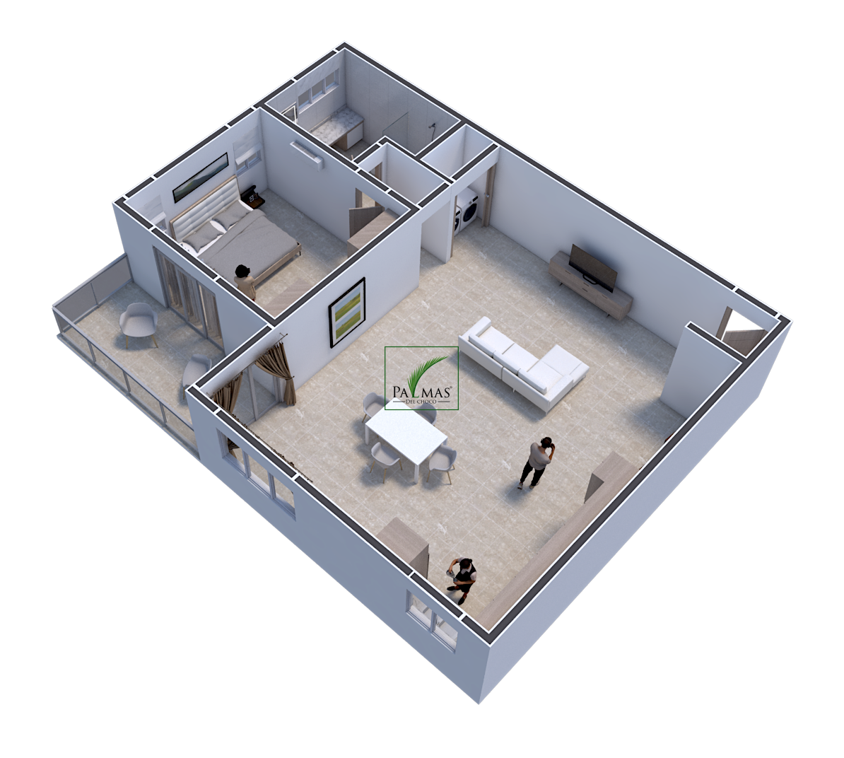 Type C – Floor plan renders 4