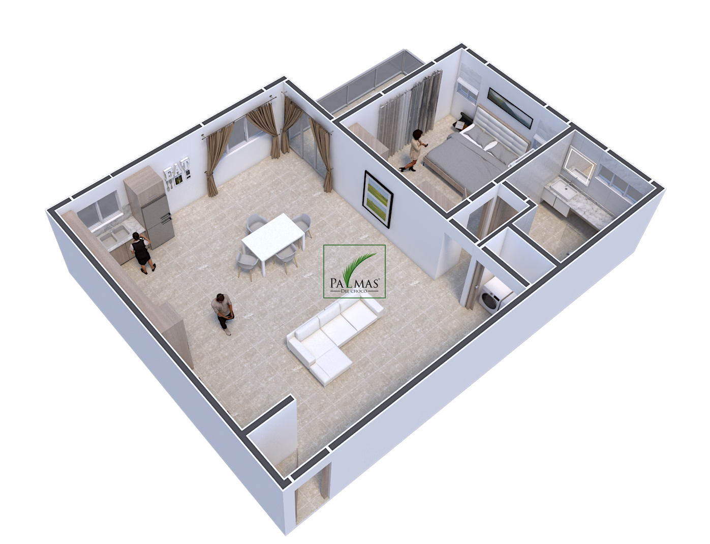 Type C – Floor plan renders 5